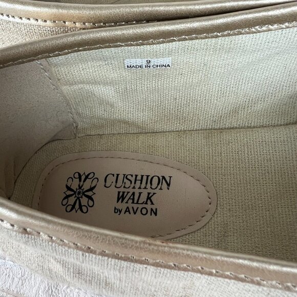 Avon Cushion Walk Espadrille Flats Womens 9 Pineapple Slip On Canvas Casual - Picture 10 of 11